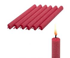 AMABIENTE - Designcandles rot Designcandles Rondo Stabkerze, Pflanzenwachs, feuerrot, 19,0 x 2,2 x 2,2 cm, 19 x 2.2 x 2.2 cm, 4-Einheiten