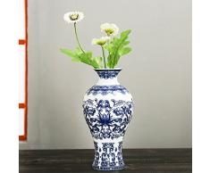 Rosepoem Wandbehang Blumenvase, Floral Oriental Decor Vase antike Wand Keramik Vase blau und weiß Porzellan Vase für Geschenk - # 1