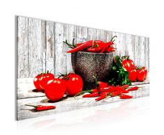 Bilder Küche - Gemüse Wandbild Vlies - Leinwand Bild XXL Format Wandbilder Wohnzimmer Wohnung Deko Kunstdrucke Blau Grau 1 Teilig - MADE IN GERMANY - Fertig zum Aufhängen 005812b