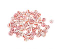 45x Murmelnmuster Glasmurmeln Glaskugel Dekokugeln, Basteln Handwerk und Wohnkultur - Rot