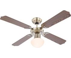 Globo Deckenventilator, Messing, 106 x 106 x 42 cm