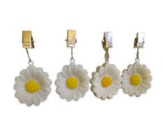 SHACAMO 4er Set Tischtuchbeschwerer Tischdeckenhalter Tischdeckengewichte (Margerite)