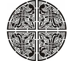 WANDTATTOO / Wandsticker w283 Ornament, Orien Wandaufkleber 40x40 cm schwarz