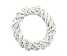 DARO DEKO Weiden Kranz weiß L - Ø 30cm