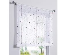 SIMPVALE 1 Stück Fenster Vorhang Stickerei Floral Gabi hoch Qualität Voile Dekoration der Schlafzimmer Badezimmer Balkon, Polyester, violett, 60_x_120_cm