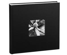Hama Jumbo Fotoalbum Fine Art (30 x 30 cm, 100 Seiten, 50 Blatt, mit Ausschnitt für Bildeinschub) schwarz