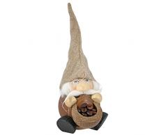 Seiffener Volkskunst - Duftzwerg - Kugelräucherfigur - Räuchermann - Duft: Kaffee - Größe: 19cm - Made in Germany