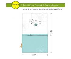 Yi Xuan Glasdekorfolien Färbung Static Fit Window Film Datenschutz Anti-bereiften opakem Glas-Aufkleber for Mobile Home Dekoration (Color : 90width120high)