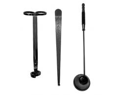 FLAMEER 3X Edelstahl Dochtschere Kerzenlöscher Dochtlöscher Kerzenglocke Flammenlöscher