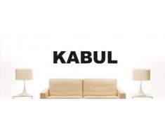 Wandtattoo w1001 Mehrfarbige Wandschrift mit Sehenswürdigkeiten und Stadtnamen - Aufkleber - Dekoration - Stadt Kabul 40x8