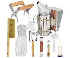 LKA Bienenstock Raucher Edelstahl Bee Hive Smoker Hochleistungs-Bienenstock-Räuchermann Aus Edelstahl Mit Hitzeschild-Schutz-Bienenzucht-Ausrüstu