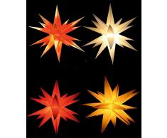 Sol y Luna Klassischer Adventsstern Weihnachtsstern Papierstern ca. 68cm für den Innenbereich (rot Schachtel)