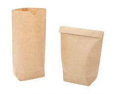 TheCreators 50 große Kraftpapier Tüten mit Kreuzboden - Braun 19x30cm - Geschenktüten für Weihnachten, Adventskalender, Hochzeit, Geburtstag - Papiertüten zum Befüllen und Verpacken von Geschenken