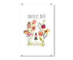 artboxONE Acrylglasbild 60x40 cm Natur Dream Big in The Floral Forest - Bild Blumen Traum kinderzimmer