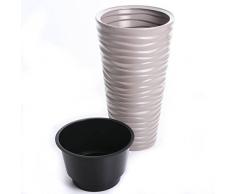 Pflanztopf Blumentopf Pflanzkübel Blumenkübel Massiv Sand Slim 3 Größen 5 Farben NEU von rg-vertrieb (300 Mocca)