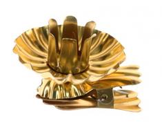 hdg Baumkerzenhalter Clip in Schweifform für Weihnachtsbaum Gold Silber (Gold, 10er)