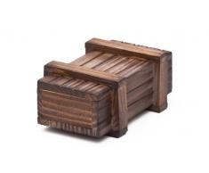 Danato - Magische Geschenkbox aus dunklem Holz -Trickkiste für Geldgeschenke - Knobelspiel – Verpackung für Geschenke – Hochzeitsgeschenk – Zauberkasten – 10,5 cm x 6,5 cm x 4 cm