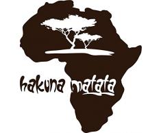 GRAZDesign Geschenke für Eltern Afrika - Wandtattoo Wohnzimmer Sprichwort - Wandaufkleber Erdkunde - Wanddeko Landkarte / 33x30cm / 080 braun