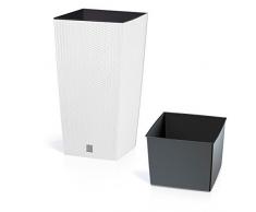 Prosper Plast drts265-s449 26,5 x 26,5 x 50 cmRato Square Blumentopf – weiß (12)