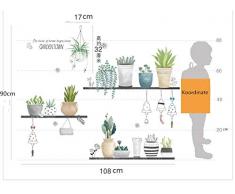 EXQULEG WandSticker， DIY Klebend Blumen set,Wandsticker Blumen, Wandbild: 90x108 cm, Deko für Wohn-Schlafzimmer Kinderzimmer Küche Flur (G)