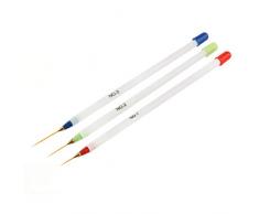 Kongqiabona-UK 3-teiliges Nageldesign DIY Acrylgemälde Malerei 3D Schnitzen Malerei Streifen UV Neutral Pinselset moderne Nagelstudio