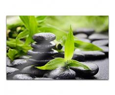 Acrylglasbilder 80x50cm Wellness Zen Steine Feng Shui Yoga Bambus Massage Acryl Bilder Acrylbild Acrylglas Wand Bild 14H1015