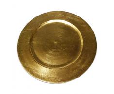 BigDean Platzteller Dekoteller Gold 36cm Goldteller Teller