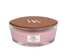 Ellipsenförmige WoodWick Duftkerze mit knisterndem Docht, Rose, bis zu 50 Stunden Brenndauer