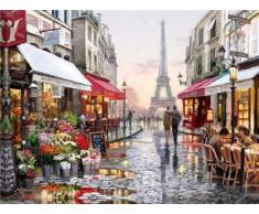 Rahmenlose Digitale DIY Ölgemälde Foto Wasser Stadt Wandkunst Acrylgemälde handgemalte Dekoration Wohnzimmer 50x70 cm