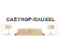 Wandtattoo farbige Wandschrift Städtename Castrop-Rauxel mit Sehenswürdigkeiten 80 x 6 cm Länge