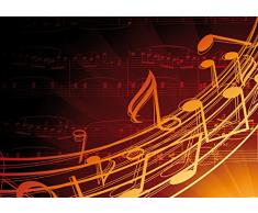 Fototapete Musik XXL 400 x 280 cm - 8 Teile Vlies Tapete Wandtapete - Moderne Vliestapete - Wandbilder - Fotogeschenke - Wand Dekoration wandmotiv24