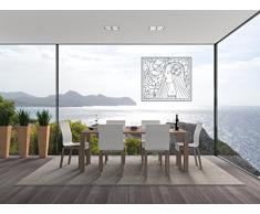 INDIGOS 4051095467601 Wandtattoo / Wandsticker - d132 wunderschönes Ornament mit hübsche Frau, Vinyl, glasdekor, 40 x 35 x 1 cm