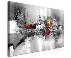 decomonkey Bilder Abstrakt 120x60 cm 1 Teilig Leinwandbilder Bild auf Leinwand Vlies Wandbild Kunstdruck Wanddeko Wand Wohnzimmer Wanddekoration Deko Modern schwarz weiß