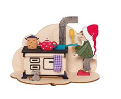 Drechslerei Kuhnert - Hobaku Bastelset Rauchofen / Räucherfigur - Zipfelchen - aus Holz zum Zusammenbauen - Made in Germany