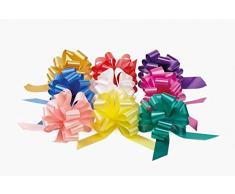 245157 Ziehschleifen 2er Set Geschenkschleife für Geschenk Schultüte Geburtstag Schleife (GRÜN)