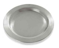 Kerzenteller Rund in silberfarbig 11 cm für Stumpenkerzen bis Ø 8 cm - 9040 - Metallteller - Dekoteller rund -Kerzenhalter