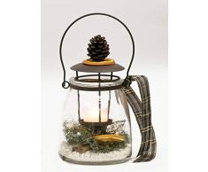 Adventsgesteck Nr.49 Laterne 20 cm hoch mit creme gold Deko Winterdeko Weihnachtsgesteck, Wintergesteck, Advent Adventskranz