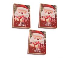 Toyvian 3pcs Weihnachtspapier Geschenkbox Pralinenschachtel Party Supplies für Party Holiday