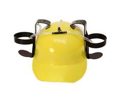 trendaffe Party Trinkhelm in gelb - Saufhelm Helm mit Getränkehalter Bierhelm