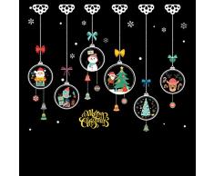 Selbstklebendes Weihnachtsfenster, Glas, Aufkleber, Dekorationen, Aufkleber, Wandaufkleber, Weihnachtsaufhänger