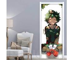 3D Türaufkleber selbstklebende Tür Tapete Anime Charakter 77x200cm Türfolie Poster Tapete Fototapete Wasserdichte abnehmbare Tapete Vinyl Tür Aufkleber Innentür Schlafzimmer Badezimmer Küche Kunst Au