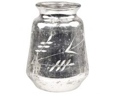 Chic Antique Vase mit Schliff Antik Silber Bauernsilber 2 Größen (H 15 cm)