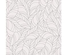 murando Tapete selbstklebend 10m Wandtattoo dekorative Möbelfolie Dekorfolie Fotofolie Panel Wandaufkleber Wandposter Wandsticker – Ornament Blätter f-C-0265-j-a