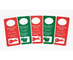 GRÄWE® Türschild Bitte Zimmer aufräumen / Bitte nicht stören 5er Pack