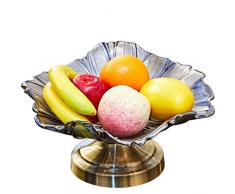 WYJBD Glas, Schalen Gold for Hochzeit, große Metallvase mit Fuß Podest Vintage dekorativ for Parteien Office Home Decor