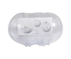 Rayher 39467800 Plastik-Kugeln, teilbar, 10 cm ø, Set 4 Stück, Kunststoff-Kugeln zum befüllen, transparent, Acrylkugeln mit Aufhänge-Öse, Dekokugeln durchsichtig, Weihnachtskugeln zweiteilig
