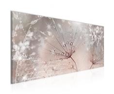 Bilder Blumen Pusteblume Wandbild 100 x 40 cm Vlies - Leinwand Bild XXL Format Wandbilder Wohnzimmer Wohnung Deko Kunstdrucke Weiß 1 Teilig - Made IN Germany - Fertig zum Aufhängen 205512b