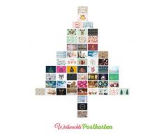 Weihnachtskarten Postkarten 56 Stück Set unterschiedliche Motive DIN A6 148x105mm - Motiv-Set 1