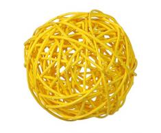 Dekobälle Rattan ø 3, 4 und 7 cm 10Stk Gelb Kugeln Dekobälle Hochzeit Tischdekoration