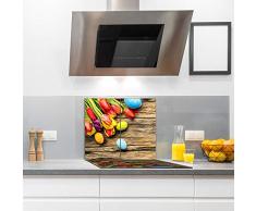 DAMU |Ceranfeldabdeckung 2 Teilig 2x30x52 cm Herdabdeckplatten Ostern Elektroherd Induktion Herdschutz Spritzschutz Glasplatte Schneidebrett Osterei